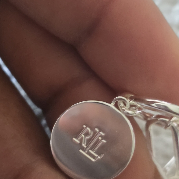 Lauren Ralph Lauren Women Silver Gold Chain Link Necklace New - Picture 3 of 10